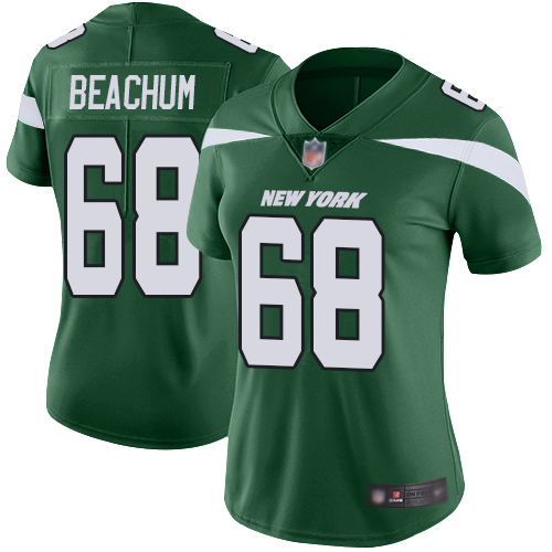 New York Jets Limited Green Women Kelvin Beachum Home Jersey NFL Football 68 Vapor Untouchable